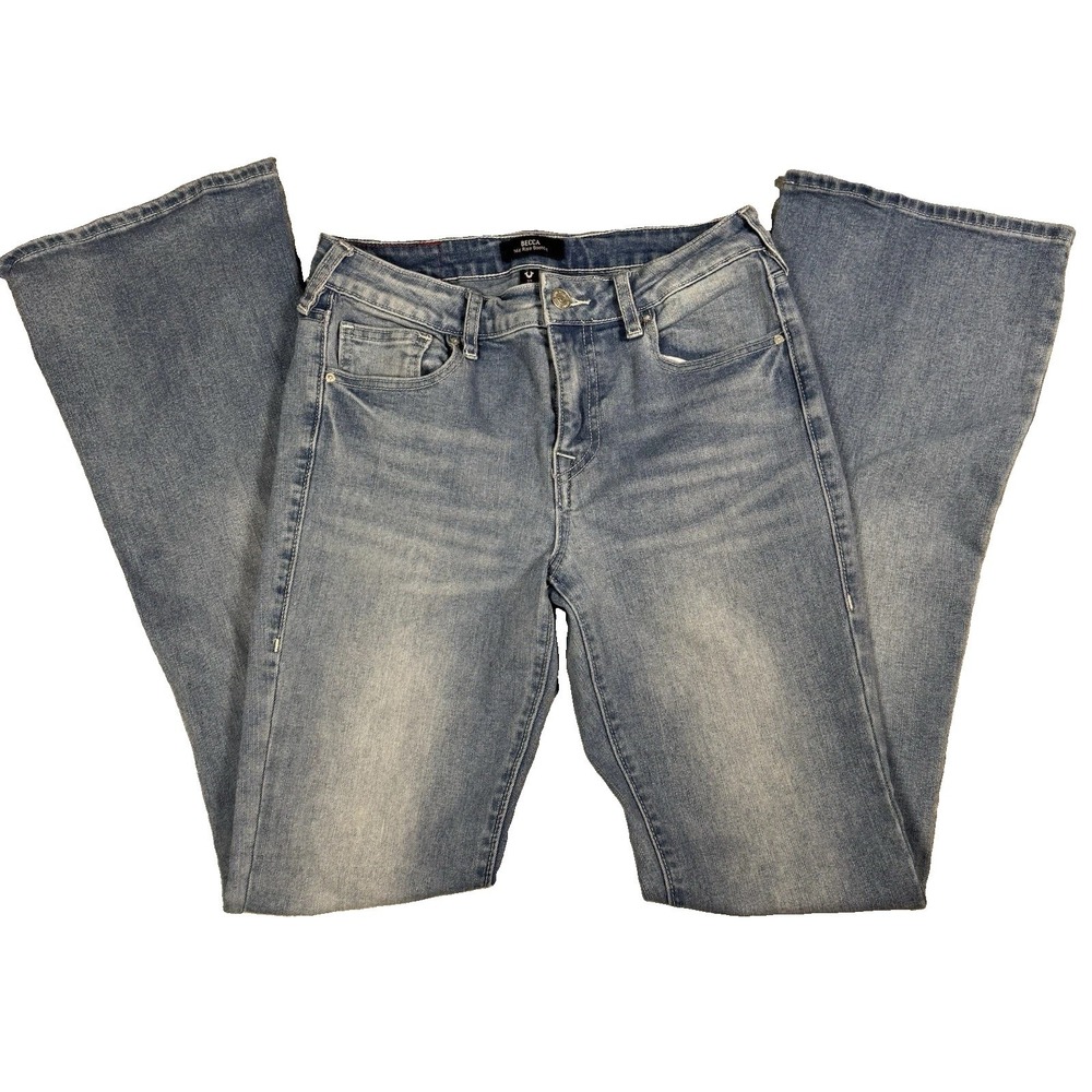 True Religion Size 27 Women's Becca Mid- Rise Bootcut Light Washed Denim Jeans